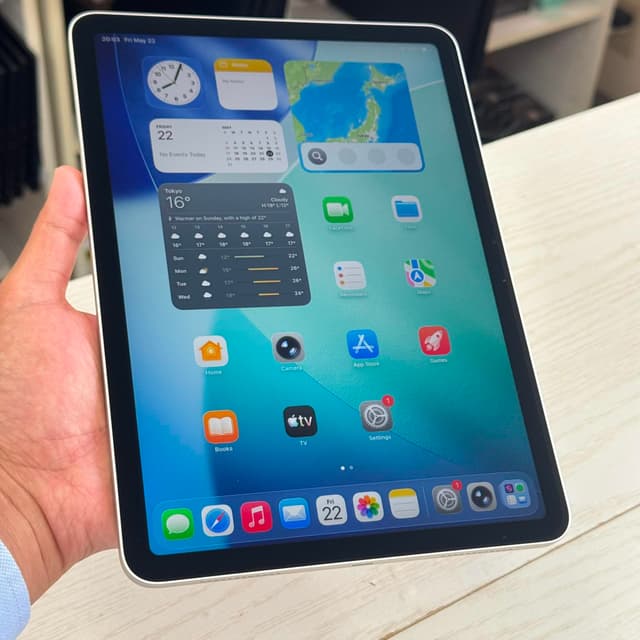 7236. Ipad Air 6 M2 2024 11inch trắng 128Gb wifi new99 pin94% pk cáp sạc, giá 6man9